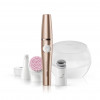 Braun FaceSpa Pro 921 3-in-1 Gesichtsepilierer, Reinigungsbürste & Toning-Gerät, Bronze-Weiß
