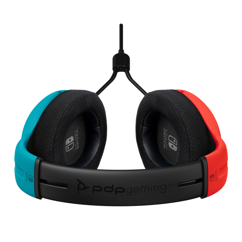PDP Gaming LVL40 kabelgebundenes Stereo-Gaming-Headset für Nintendo Switch, Blau/Rot