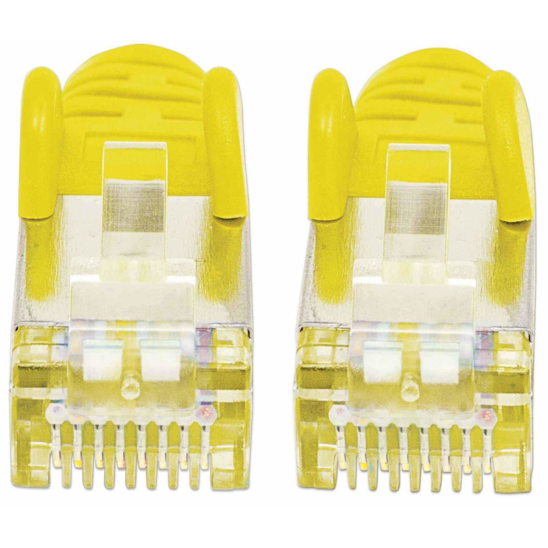 Intellinet High Performance Cat.7 SFTP Netzwerk-Patchkabel, 15 m, RJ-45 Stecker an RJ-45 Stecker, Gelb, Halogenfrei, Snagless 741125