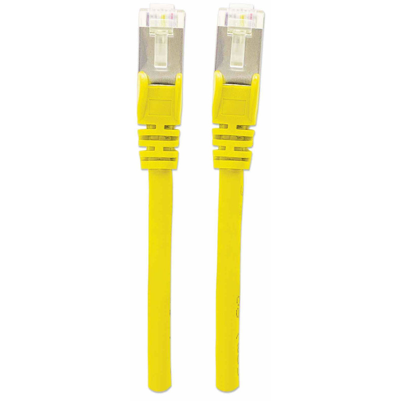 Intellinet High Performance Cat.7 SFTP Netzwerk-Patchkabel, 15 m, RJ-45 Stecker an RJ-45 Stecker, Gelb, Halogenfrei, Snagless 741125