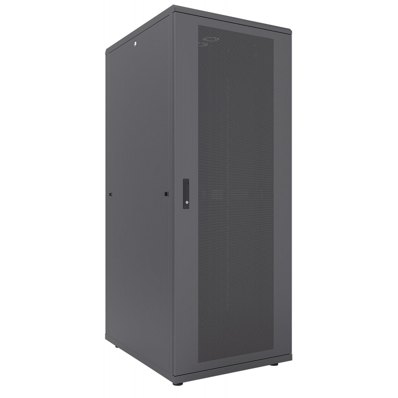 Intellinet 42U 19 inch Netzwerkschrank, Schwarz RAL 9005, 600x1000mm, Abschließbare Glastür 713733
