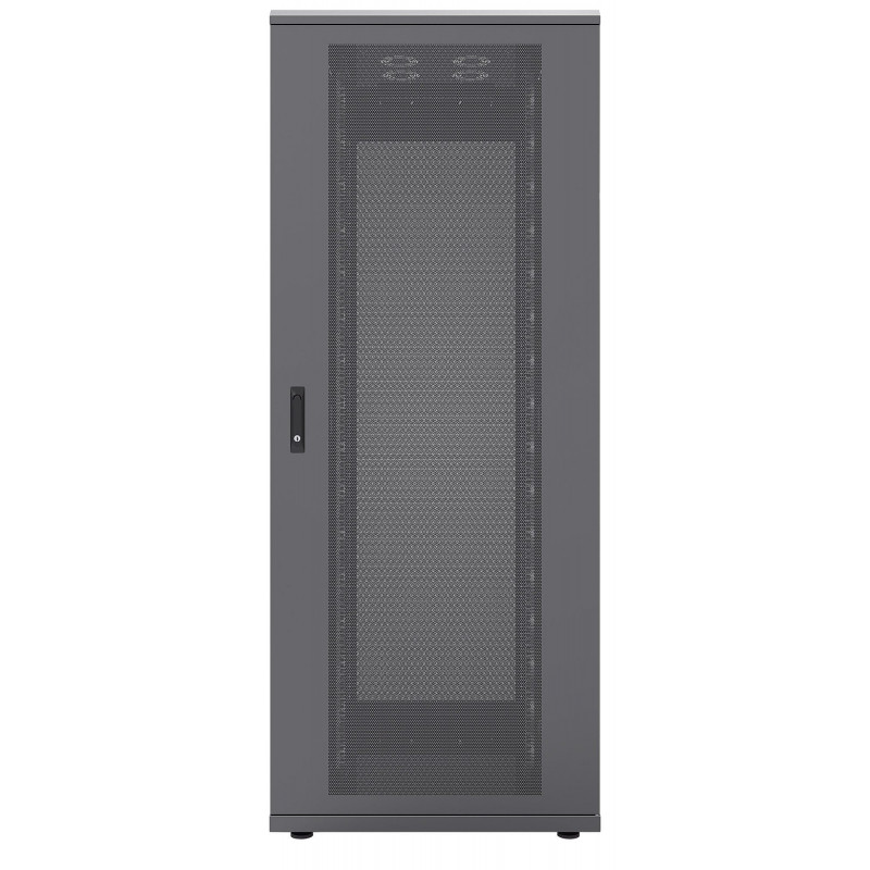 Intellinet 42U 19 inch Netzwerkschrank, Schwarz RAL 9005, 600x1000mm, Abschließbare Glastür 713733