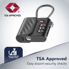 Cellularline TRACY LOCK Smart-Vorhängeschloss mit Bluetooth-Tracker via Apple Find My, Schwarz 61302