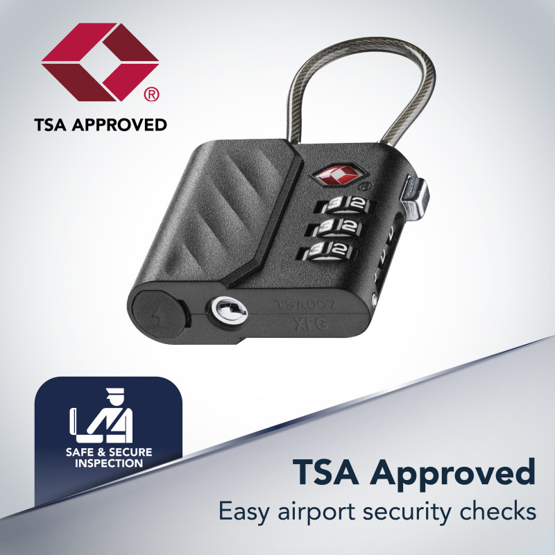 Cellularline TRACY LOCK Smart-Vorhängeschloss mit Bluetooth-Tracker via Apple Find My, Schwarz 61302
