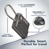 Cellularline TRACY LOCK Smart-Vorhängeschloss mit Bluetooth-Tracker via Apple Find My, Schwarz 61302