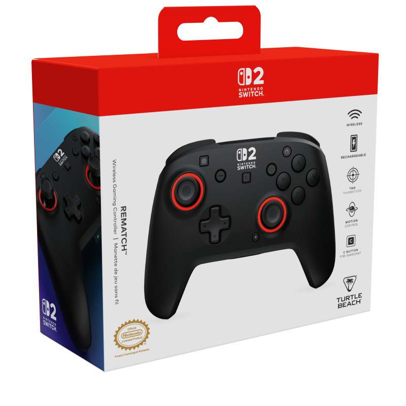 Turtle Beach Rematch Wireless RGB Gaming Controller für Nintendo Switch 2, Schwarz