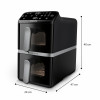 Philips Ovi Stacked Dual Basket 4000 Heißluftfritteuse 9L 2700W Schwarz & Silber NA461/00