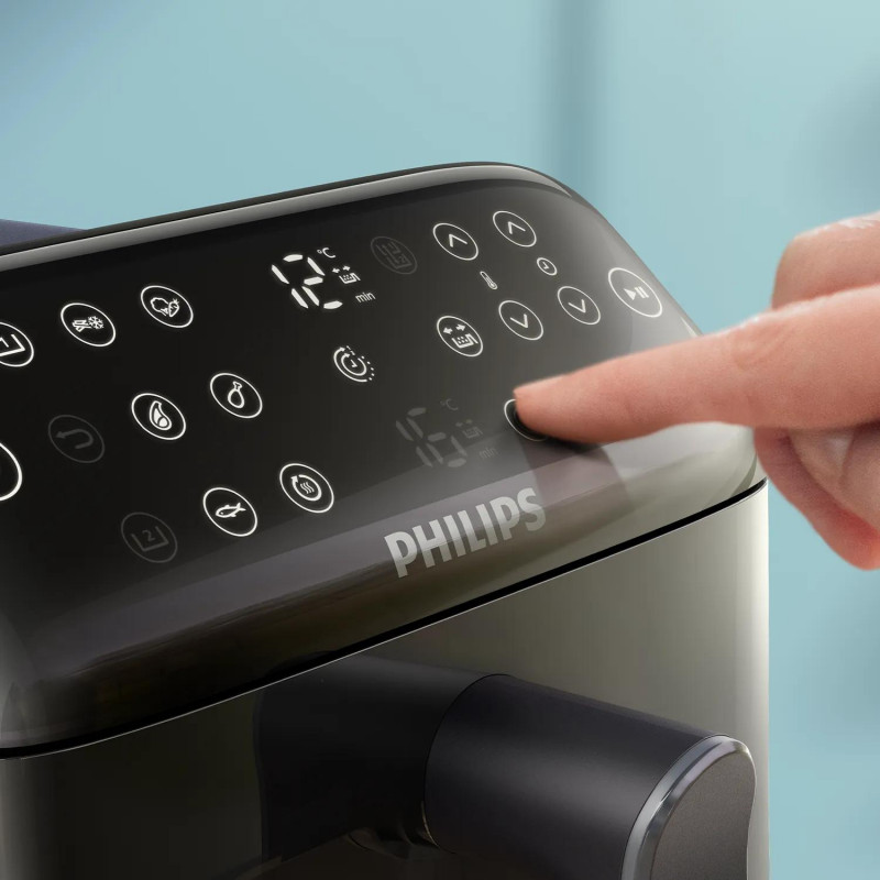 Philips Ovi Stacked Dual Basket 4000 Heißluftfritteuse 9L 2700W Schwarz & Silber NA461/00