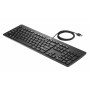 HP Business Slim USB-Tastatur - Spanisches QWERTY, Spritzwassergeschützt, Schwarz