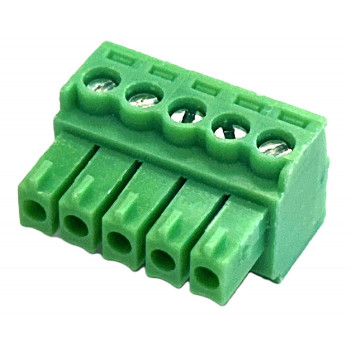 VIVOLINK 5-poliger Phoenix Schraubklemmenstecker, 5,08 mm Rastermaß, Grün