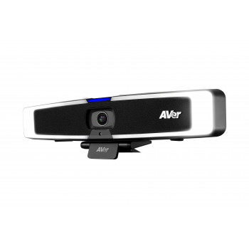 AVer VB130 4K USB Video-Soundbar mit intelligenter Beleuchtung, 4x Digitalzoom, 120° Sichtfeld, KI-Auto-Tracking, Beamforming-Mikrofon, 10W-Lautsprecher, PoE+