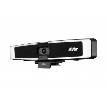 AVer VB130 4K USB Video-Soundbar mit intelligenter Beleuchtung, 4x Digitalzoom, 120° Sichtfeld, KI-Auto-Tracking, Beamforming-Mikrofon, 10W-Lautsprecher, PoE+