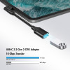 LogiLink CU0100 USB-C auf USB-A Adapterkabel, 0,2 m, 10 Gbps, 90° gewinkelt, Schwarz