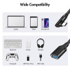 LogiLink CU0100 USB-C auf USB-A Adapterkabel, 0,2 m, 10 Gbps, 90° gewinkelt, Schwarz