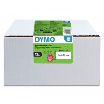 DYMO LabelWriter Namensschild-Etiketten, 89 x 41 mm, Weiß, ablösbarer Klebstoff, 150 Etiketten (2234183)