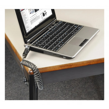 Hama 4-stelliges Kombinations-Laptop-Schloss für Netbooks, Anthrazit (00054106)