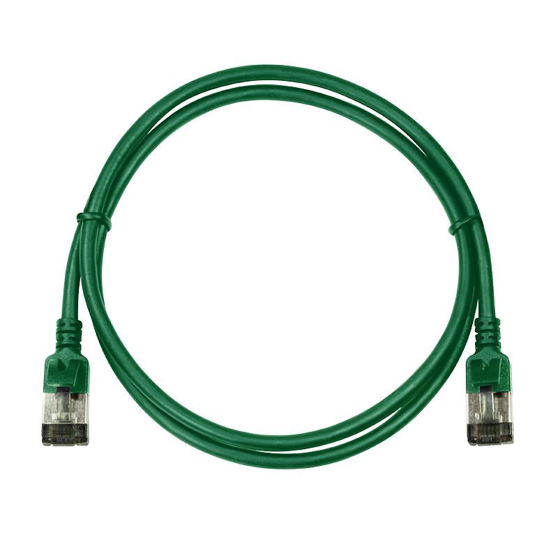 LogiLink SlimLine Cat 6a STP Patchkabel RJ-45 5m Grün RAL 6029 CQ9075S