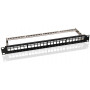 Microconnect PP-027 24-Port Cat6 UTP Patch Panel, 1U Rackmount, Schwarz