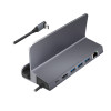 LogiLink UA0408 USB-C Dockingstation mit Tablet-Ständer, HDMI 4K@60Hz, 100W PD, Gigabit Ethernet, Silber