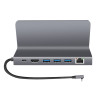 LogiLink UA0408 USB-C Dockingstation mit Tablet-Ständer, HDMI 4K@60Hz, 100W PD, Gigabit Ethernet, Silber