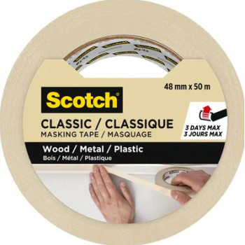 3M Classic 2000 Maler-Abdeckband, Beige, 48 mm x 50 m, PEFC-zertifiziert (CLASSIC-4850 PEFC)