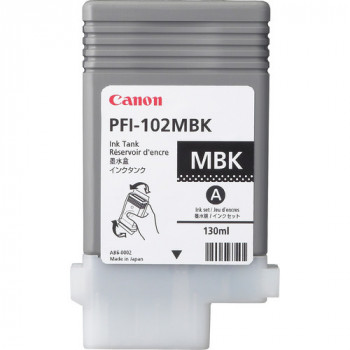 Canon PFI-102MBK Matte Black Pigment Ink Tank 130 ml für imagePROGRAF iPF500, iPF600, iPF700, iPF710, iPF720 31CANPFI102MBK
