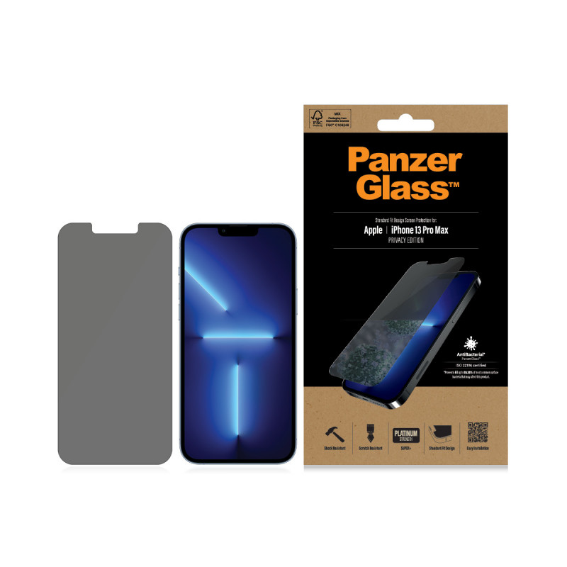 PanzerGlass P2743 Displayschutzfolie aus gehärtetem Glas für Apple iPhone 13, 13 Pro, 14