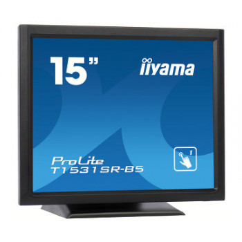 Iiyama ProLite T1531SR-B5 15 inch Touchscreen LED-Monitor - 1024 x 768, TN, HDMI/VGA/DisplayPort, Lautsprecher, Mattschwarz