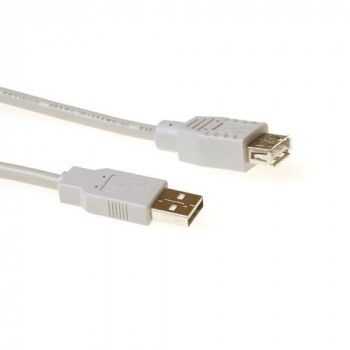 ACT SB2199 USB 2.0 Verlängerungskabel 1m Elfenbein USB-A Stecker auf USB-A Buchse