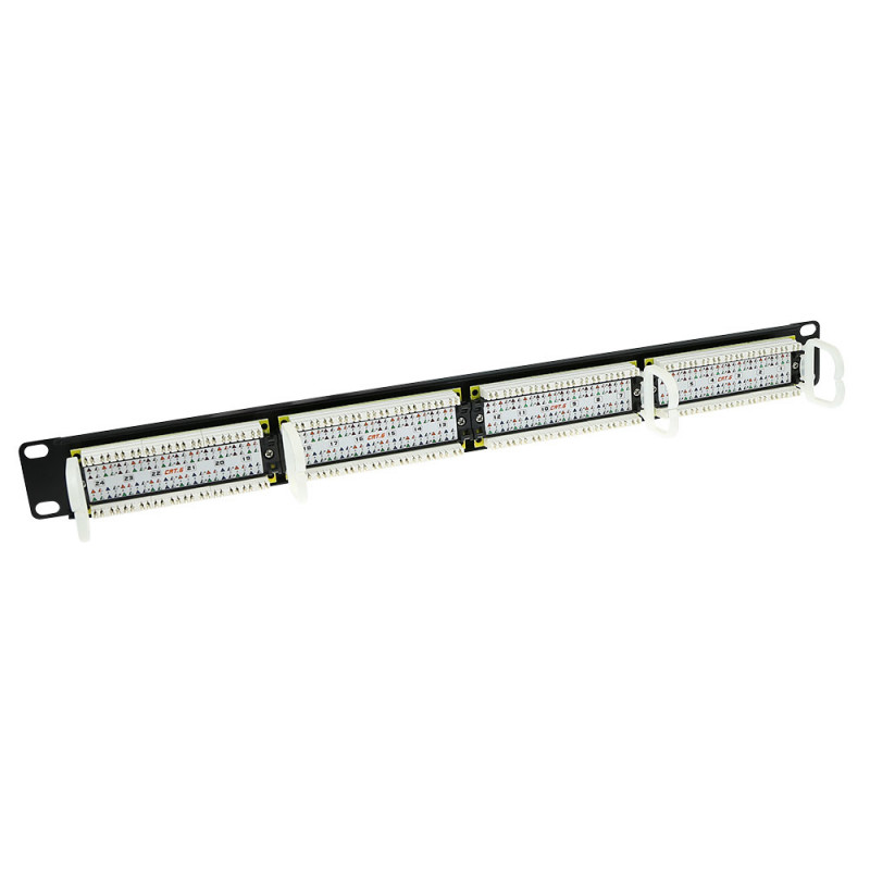 ACT 24-Port CAT6 UTP 45° gewinkeltes Patch Panel, 1U, Schwarz (PP1013)