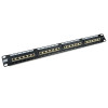 ACT 24-Port CAT6 UTP 45° gewinkeltes Patch Panel, 1U, Schwarz (PP1013)