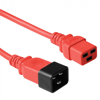 ACT Advanced Cable Technology C19 auf C20 Netzkabel 1,2m Rot AK5089