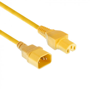 ACT Netzkabel C14 - C15 Gelb 1,2 m (AK5307)