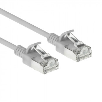 ACT Grau 4m LSZH S/FTP CAT6A Slimline Patchkabel Snagless RJ45 (DB7004)