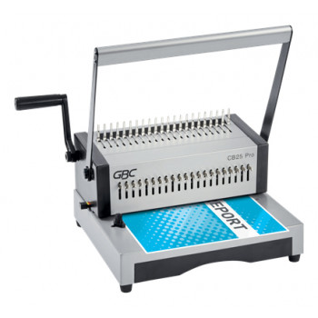 GBC CombBind CB25Pro Kunststoffkamm-Bindemaschine, A4, 25 Blatt Stanzleistung, 500 Blatt Bindekapazität, Vollmetall 4410037