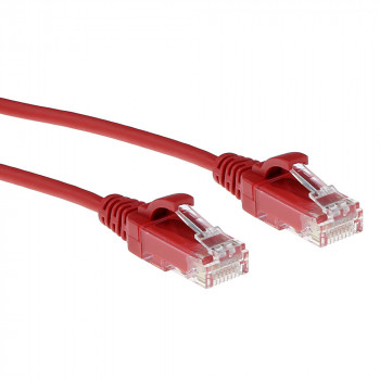 ACT DC9551 rotes 1,5m LSZH U/UTP CAT6 Slimline Patchkabel