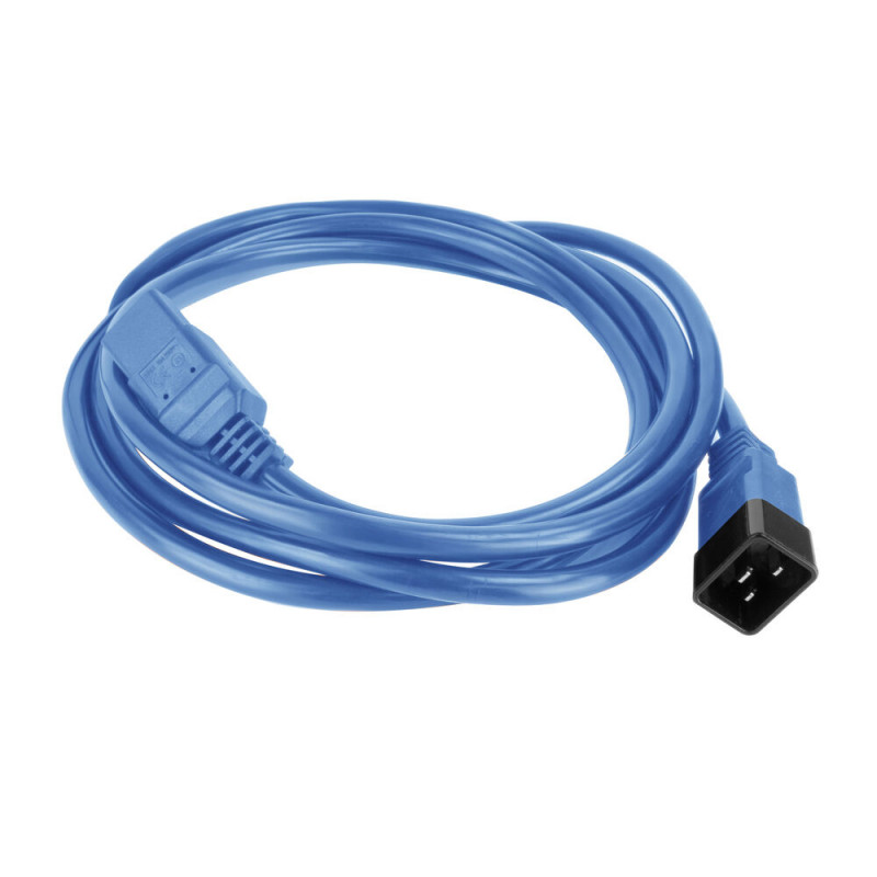 ACT Netzkabel C20 auf C21 IEC 60320 Blau 1,5 m (AK5366)