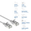 ACT Grau 7m LSZH S/FTP CAT6A Slimline Snagless Patchkabel RJ45 (DB7007)