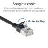 ACT Schwarz 3m LSZH S/FTP CAT6A Slimline Patchkabel Snagless mit RJ45 Steckern (DB7903)