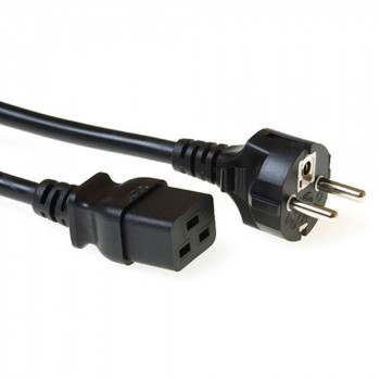 ACT AK5410 Netzkabel CEE 7/7 auf IEC C19 0,5 m Schwarz