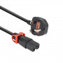 ACT Netzkabel UK Stecker - C15 IEC Lock+ schwarz 2 m, PC3884 (PL0082)