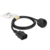 ACT Netzkabel C14 IEC 60320 - Typ E Buchse (max. Strom 10A) schwarz 0,6 m (AK5386)