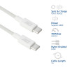 ACT USB 2.0 240W Lade-/Datenkabel USB-C zu USB-C, Weiß, 1 m (AC3084)