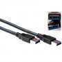 ACT SB3011 USB 2.0 Typ-A Stecker auf Typ-A Stecker Kabel, 1 m, Schwarz