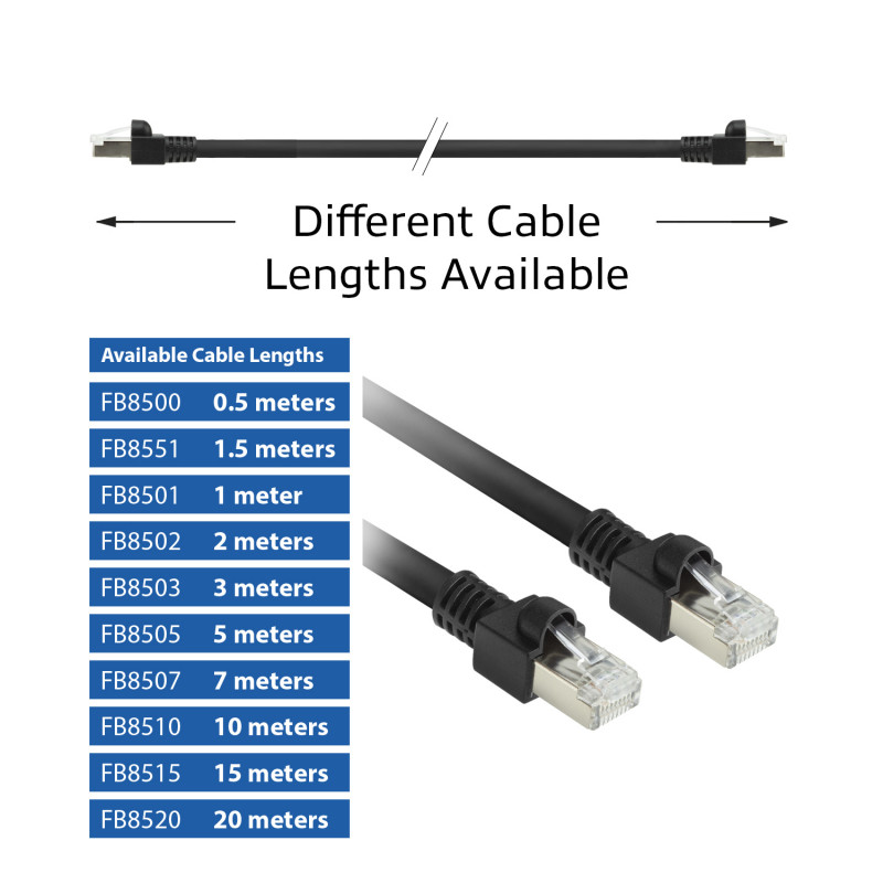ACT FB8505 5m S/FTP Cat.7 PUR flexibles Patchkabel, snagless RJ45, Schwarz