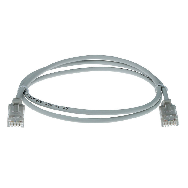 ACT Grau 7 Meter LSZH U/UTP CAT6 Rechenzentrum Slimline Patchkabel snagless mit RJ45 Steckern (DC9007)