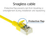 ACT Gelb 3m LSZH S/FTP CAT6A Slimline Patchkabel Snagless mit RJ45 Steckern (DB7803)
