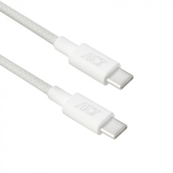 ACT USB 2.0 60W Lade-/Datenkabel USB-C zu USB-C, Weiß, 2 m (AC3081)