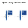 ACT Blau 0,15 m LSZH S/FTP CAT6A Slimline Patchkabel Snagless mit RJ45-Anschlüssen (DB7630)