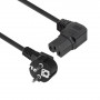 ACT AK5349 Netzkabel Schuko CEE 7/7 Stecker gewinkelt auf IEC C15 Buchse gewinkelt rechts 1m Schwarz